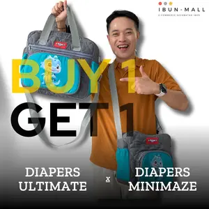 Ibun Mall - Deluxe Series Diapers Bag Buy 1 Get 1 Ukuran Ultimate and Minimaze - Tas Keperluan Bayi Melahirkan