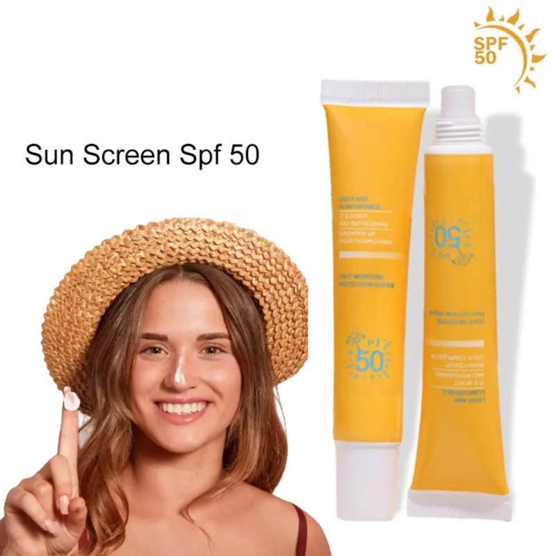 ( 3 PCS ) Sunscreen 50 SPF Suncreen Light Moisture Protection Cream Moisturizer Acne Sun Sunscreen Perawatan Wajah UV Protect 2