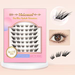 セルフアドヒーシブまつげ グルー不要 簡単装着 つけまつげ No Glue Needed Soft Natural Easy To Wear Pre-Glue Eyelash Extensions