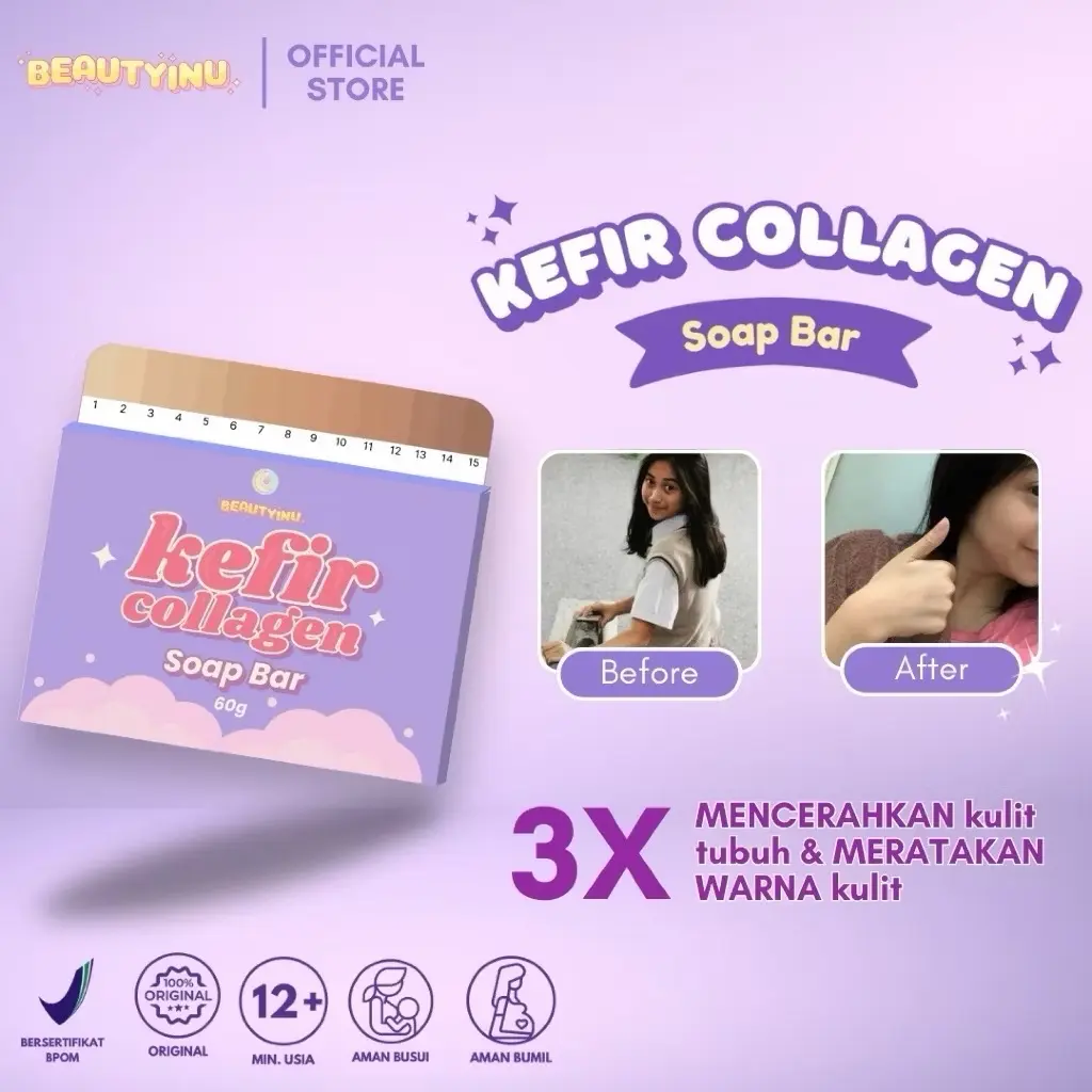 KEFIR COLLAGEN SOAP (SABUN PEMUTIH BADAN) BPOM ORIGINAL