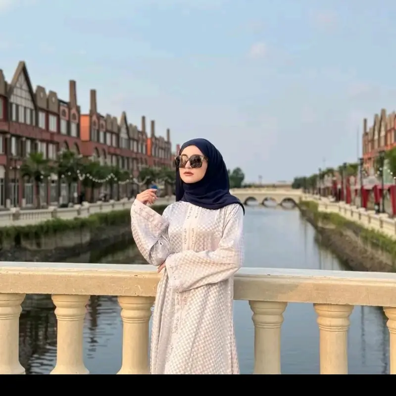 Abaya Exclusive Azura embos silk kotak payet cristal mewah cantik Gamis Wanita Hitam Lebaran 7