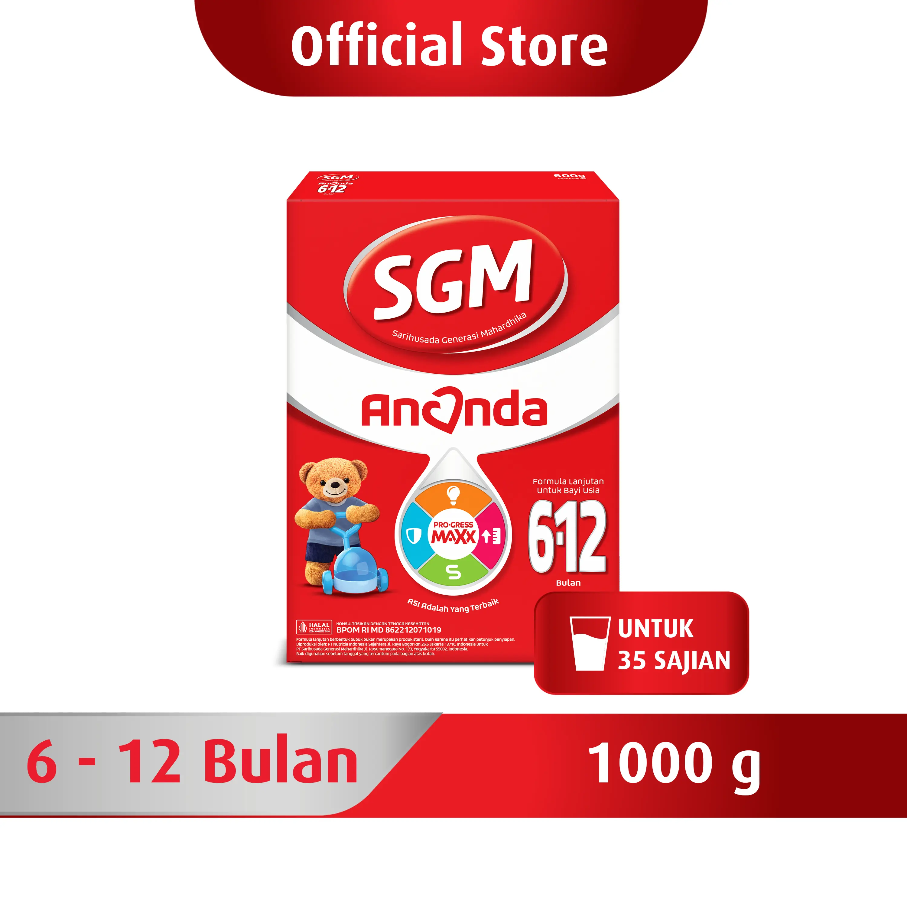 1000GR SGM Ananda 6-12 Bln I Susu Formula Bayi
