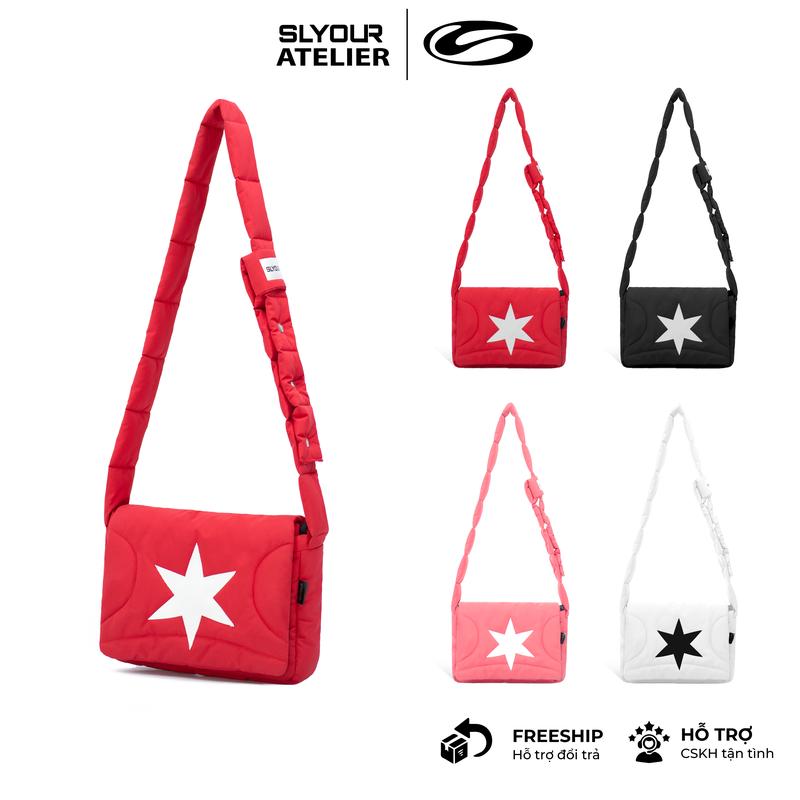  Túi STAR V2 - SLYOUR Bag unisex đeo chéo  chất liệu dù trần bông chống sốc kháng nước   V2   túi nhẹ đeo chéo & túi đeo vai khóa kéo phối da pu Nhiều Ngăn phao nam saigon  SV2  