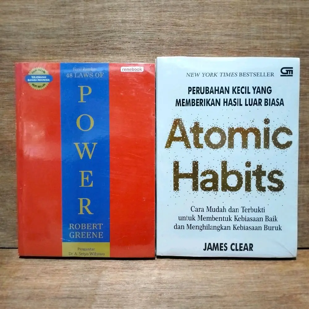 PAKET 2 NOVEL / ATOMIC HABITS / 48 LAWS OF POWER
