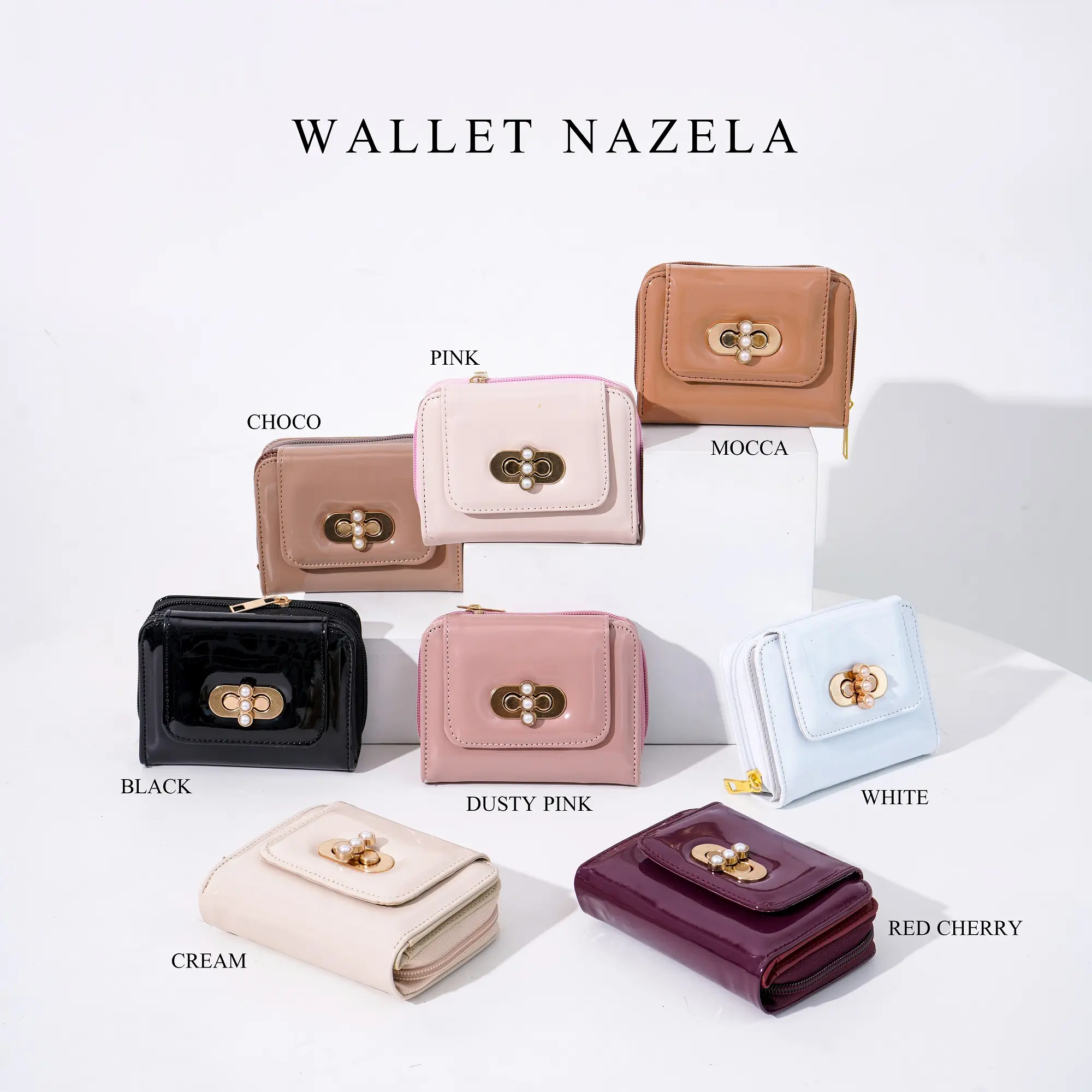 [Handmadeshoesby] Wallet Nazela Wanita Dompet Kartu Kulit Kulit
