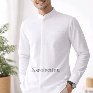 baju kemko lengan berkancing bahan katun paris
