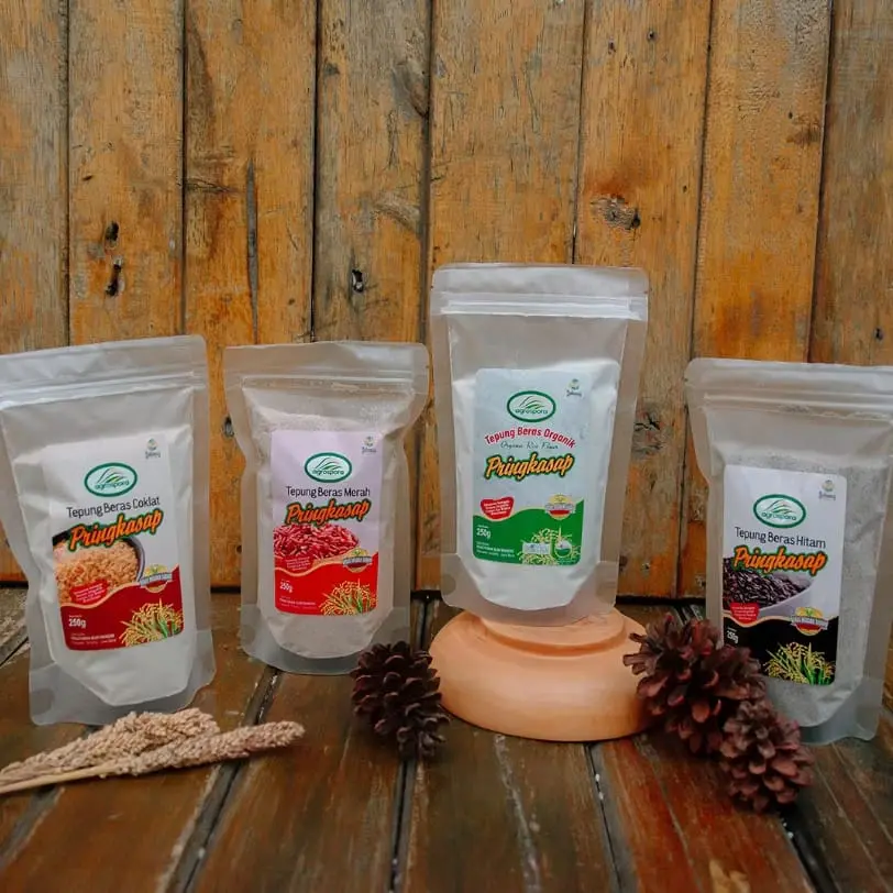 TEPUNG BERAS PUTIH MERAH COKLAT ORGANIK PRINGKASAP 250gr