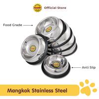 Gambar Mangkok Stainless Food Grade Alas Karet Anti Geser | Tempat Makan Anjing & Kucing - Mini (Size 16) dari Octagon Pet Indonesia Kota Surabaya 1 Tokopedia