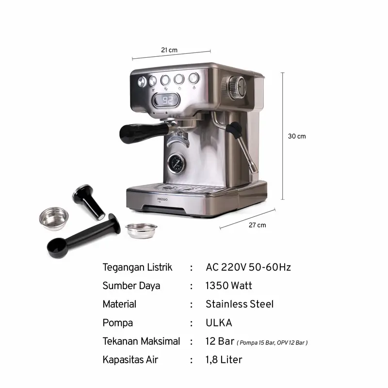 Joil Pressio Origin Espresso Machine Mesin Kopi Espresso Brewing Pressure 15 Bar - EP1 7