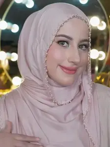 Hijab Pasmina Viscose TANCEL Payet Zigzag Premium Trendy dengan Detail Payet Elegan