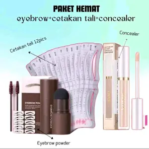 Paket Ngalis Set 3in1 Eyebrow Stam Powder + Cetakan Alis 12