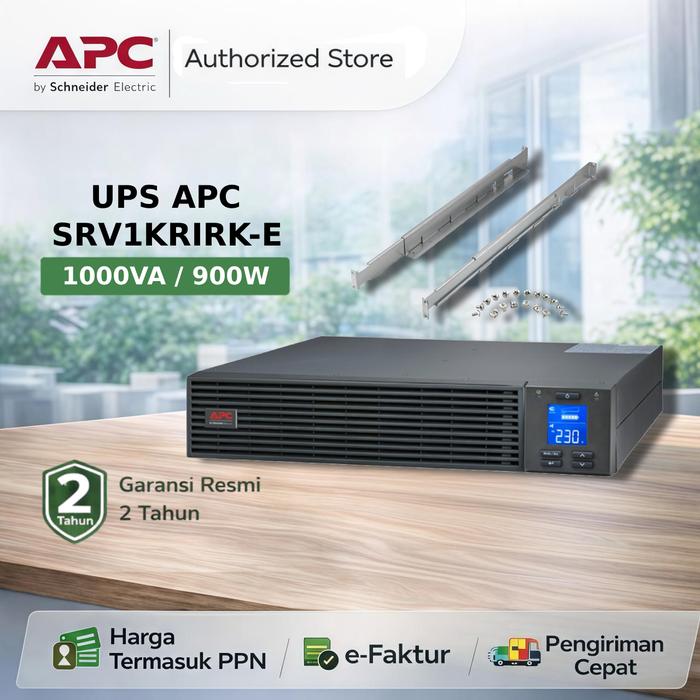 Gambar UPS APC Online 1kVA 1000VA 900W SRV Rackmount + Rail Kit SRV1KRIRK-E dari APC Authorized Store Kota Administrasi Jakarta Utara Tokopedia