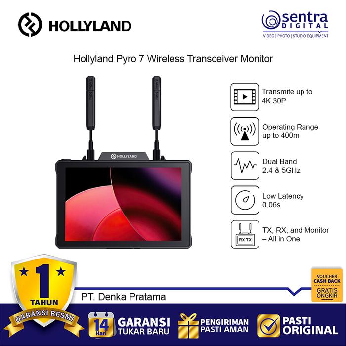 Gambar Hollyland Pyro 7 Wireless Video Monitor TX RX All in One Dual View Switching Touchscreen dari Sentra Digital Kota Surabaya Tokopedia