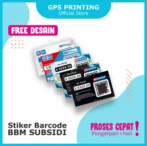 Cetak KARTU & STIKER Barcode Subsidi Bahan STIKER VINYL Ukuran 5,5 x 8,5cm Warna Tajam Waterproof Tanpa Minimal Order