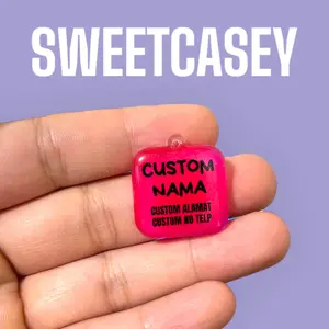 LIONTIN ONLY GLOW IN THE DARK KOTAK / LIONTIN CUSTOM NAMA / KALUNG KUCING FREE NAMA / NYALA DI TEMPAT GELAP