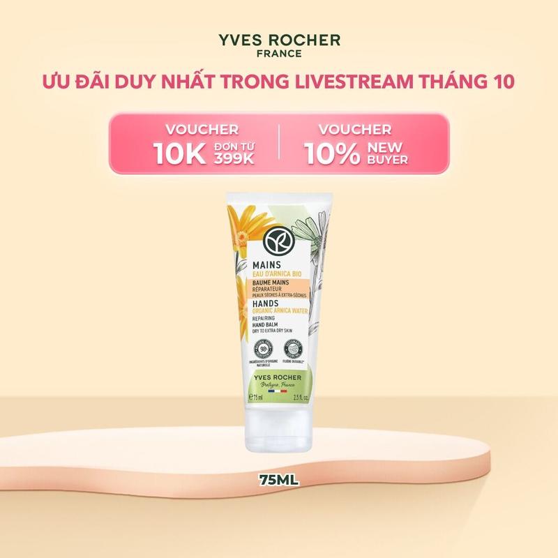 [Livestream] Kem dưỡng ẩm da tay suốt 48 giờ cho da khô và rất khô Yves Rocher Restorative Hand Balm 75ml