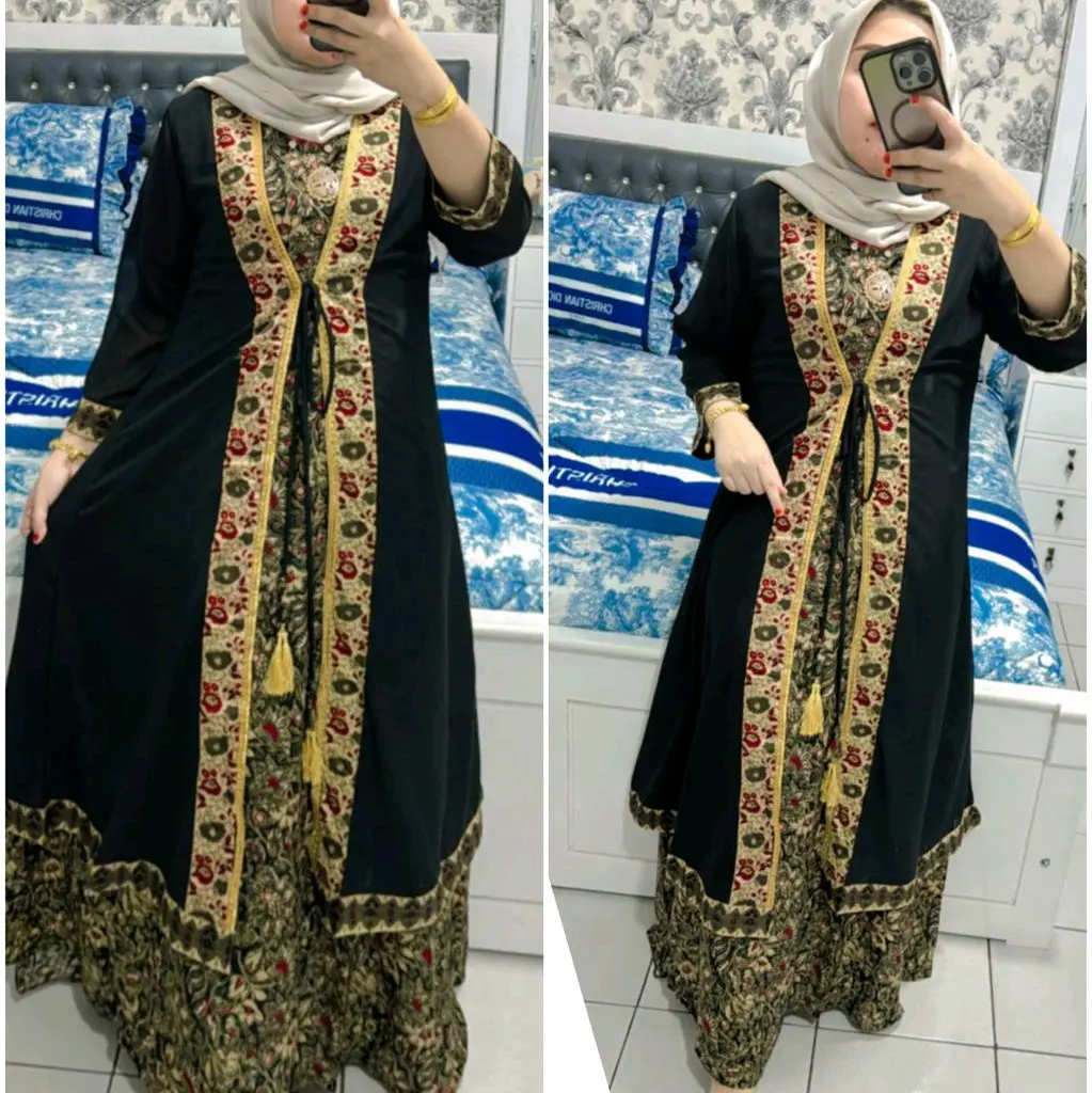 PROMO Gamis azzam rompi lepas mix ceruty