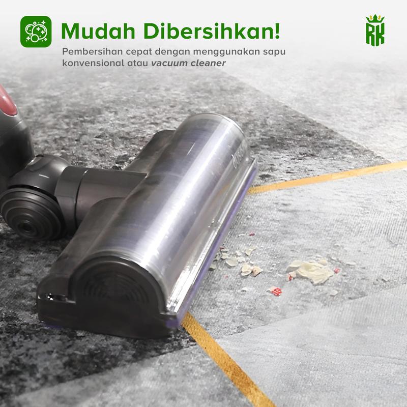 RAJA - Karpet Lantai Eropa Anti Slip Bahan Polyester Alas Karet Motif Estetik Karpet Ruang Tamu Modern Carpet 4