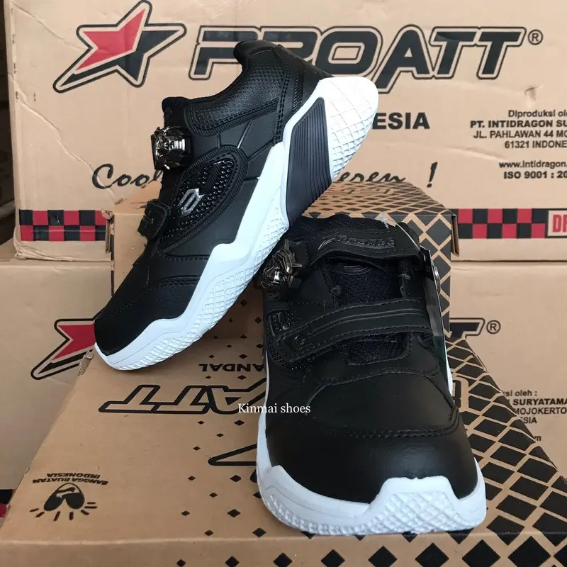 FREE KAOS KAKI Sepatu PRO ATT MGG 420 V Size 28 29 30 31 32 33 34 35 36 37 Sneaker Magnet Hitam Putih Sekolah Fashion 5