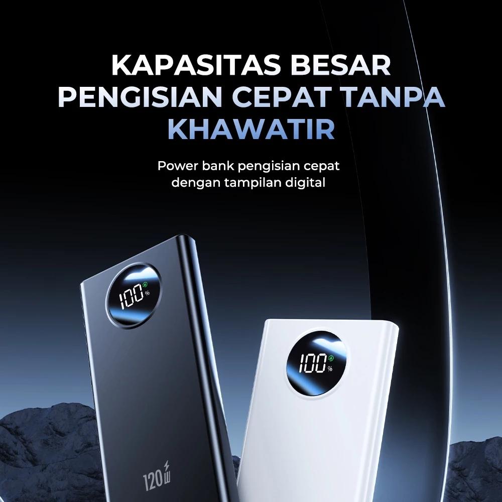 Maddox Powerbank 50000mAh Kapasitas Super Besar 120W Pengisian Cepat untuk iPhone/Android dengan Perlindungan Keamanan dan Tampilan Digital LED Maddox Powerbank 50000mAh Kapasitas Super Besar 120W Pengisian Cepat untuk iPhone/Android dengan Perlindungan Keamanan dan Tampilan Digital LED