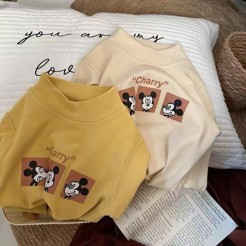 MẸ THÓC Áo bé trai bé gái: Áo giữ nhiệt in hình mickey chữ CHARRY hàng QCCC by KID CLOTHING