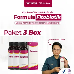 Jamtens 3 Box Herbal Fermentasi FITOBIOTIK Minuman Kombinasi Sirih Merah & Seledri Membantu Turunkan Kolesterol Stabilkan Tekanan Darah Jaga Kesehatan Jantung Tanpa Efek Samping Nikmat Diminum Nyaman Dilambung