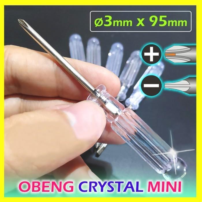 Obeng Mini 3mm x 95mm 3x95 Plus Minus Kembang - Shop | Tokopedia