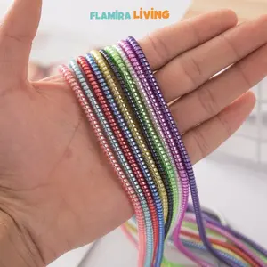Pelilit Kabel Spiral Warna Metalic / BAHAN TEBAL 1.4 METER / Pelindung Cable Hp Charger Universal / Cord Protector Color Gadget Handphone Panjang pl1001