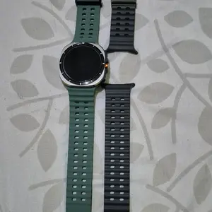 [Tali Jam Tangan] Ocean Silicone Strap for Samsung Galaxy Watch Ultra 47mm Breathable Sport Wristband Adjustable Soft Waterproof Rubber Band Belt Smartwatch for Samsung Galaxy Watch Ultra