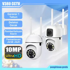 【Rekomendasi】 V380 Smart Y33 Outdoor Dual Lens CCTV Camera Deteksi gerakan Remote control melalui ponsel Kecil HD 1080P WIFI Koneksi Nirkabel Penglihatan Malam Lensa Ganda Kamera Keamanan Dua Pelayaran PTZ Wireless