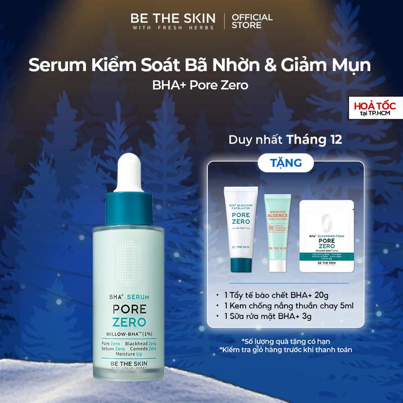  Tinh Chất Hỗ Trợ Giảm Mụn & Kiểm Soát Bã Nhờn Be The Skin BHA + Pore Zero Serum 30ml 