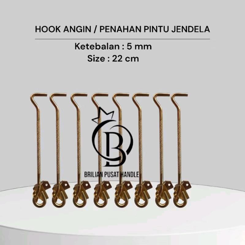 Penyangga Jendela Kotak & Bulat Premium Tinggi dari Besi - Warna Putih & Kuning 5