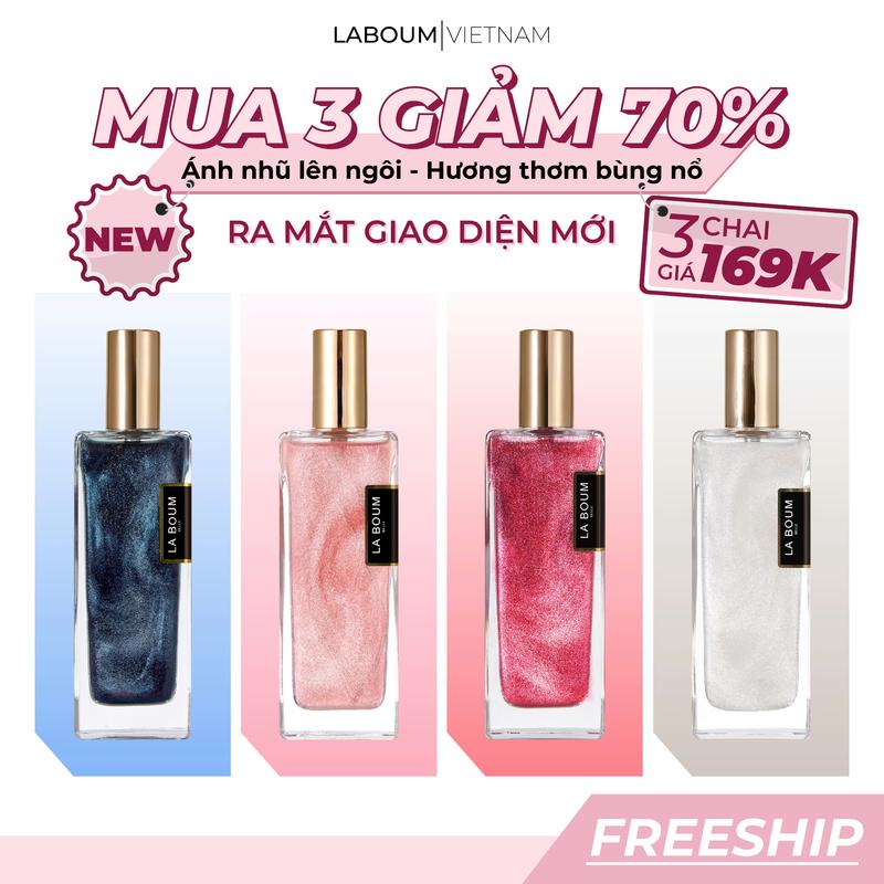 [MUA 3 GIẢM 70%] LABOUM Nước Hoa Body Có Nhũ – Thơm Lâu, Nhiều Mùi Hot, Unisex, Phù Hợp Đi Học, Đi Chơi – Xịt Thơm Body Summer Perfume Chính Hãng 50ml [LIVESTREAM].