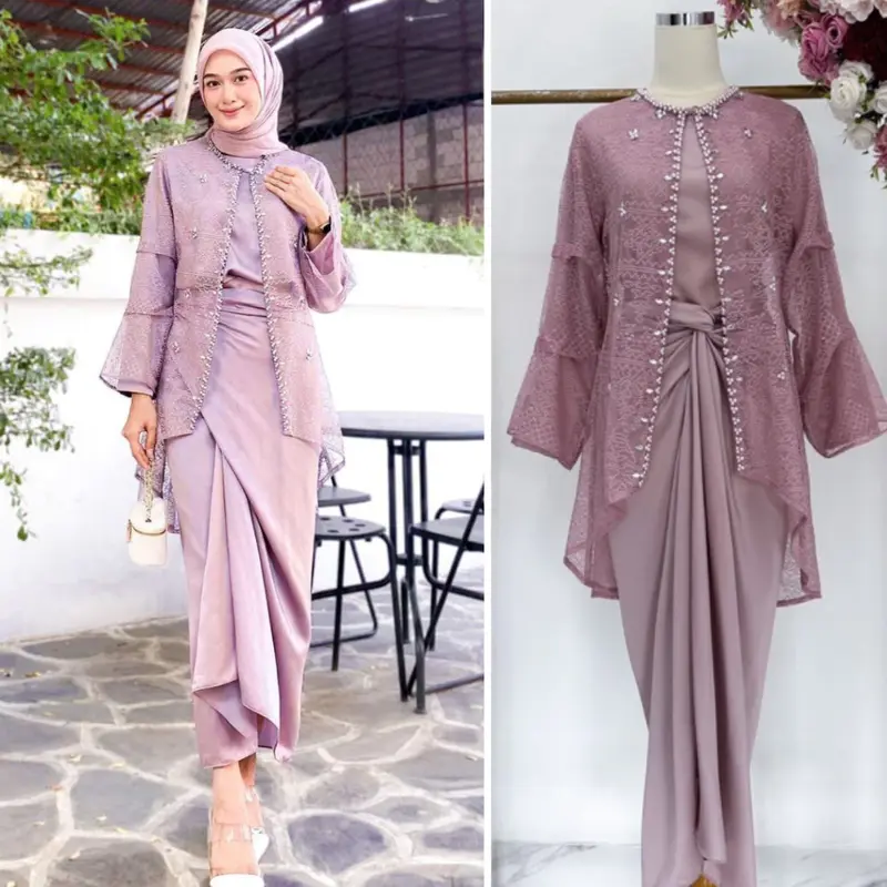 Termurah Oneset Jemma Clarisa Outfit Bahan Maxmara Kombinasi Outer Kondangan Set Rok Lilit Inner Outer OOTD Remaja Dewasa Kekinian Bridesmaid Fashion Wanita Claudia Busana Ready Jumbo Bayar di Tempat Cod 0
