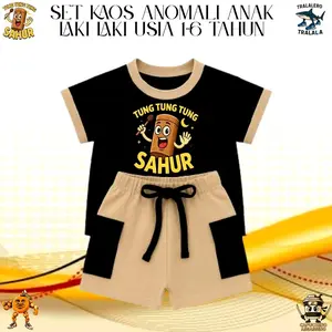 Setelan Anak Laki - Laki Anomali Tung Tung Sahur Usia 1-6 Tahun Fashion Anak