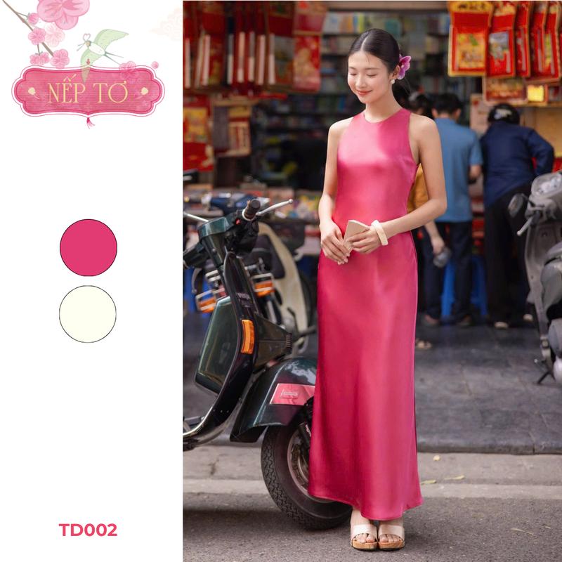 BST NẾP TƠ - TẾT 2026 Đầm Yếm Lụa Dài Hai Lớp Dày Dặn Đầm Yếm An La Boutique TD002-2512LAT