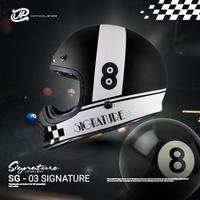 Gambar Helm Full Face Pria Wanita Retro Cakil Harian Motor Tebal Nyaman SNI DOT JP Retro Signature Motif - SG 03 Super Black - XL dari JPX HELMET Kab. Tangerang 1 Tokopedia