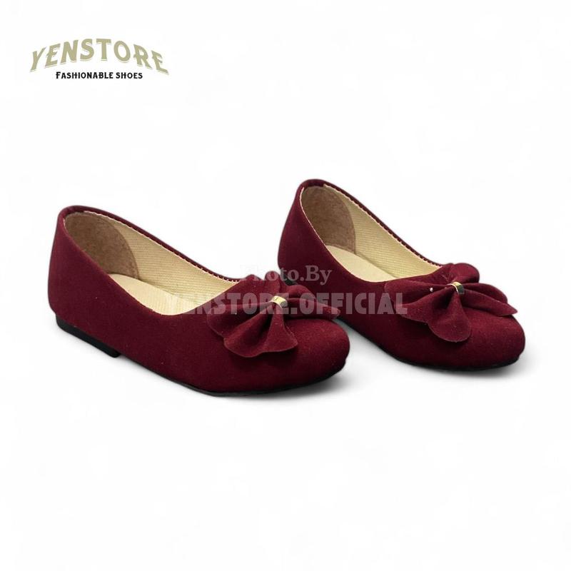Sepatu Anak Kaki Perempuan model Fashion Flatshoes Pita Usia 1-8 Tahun Anak Anak Terbaru 4