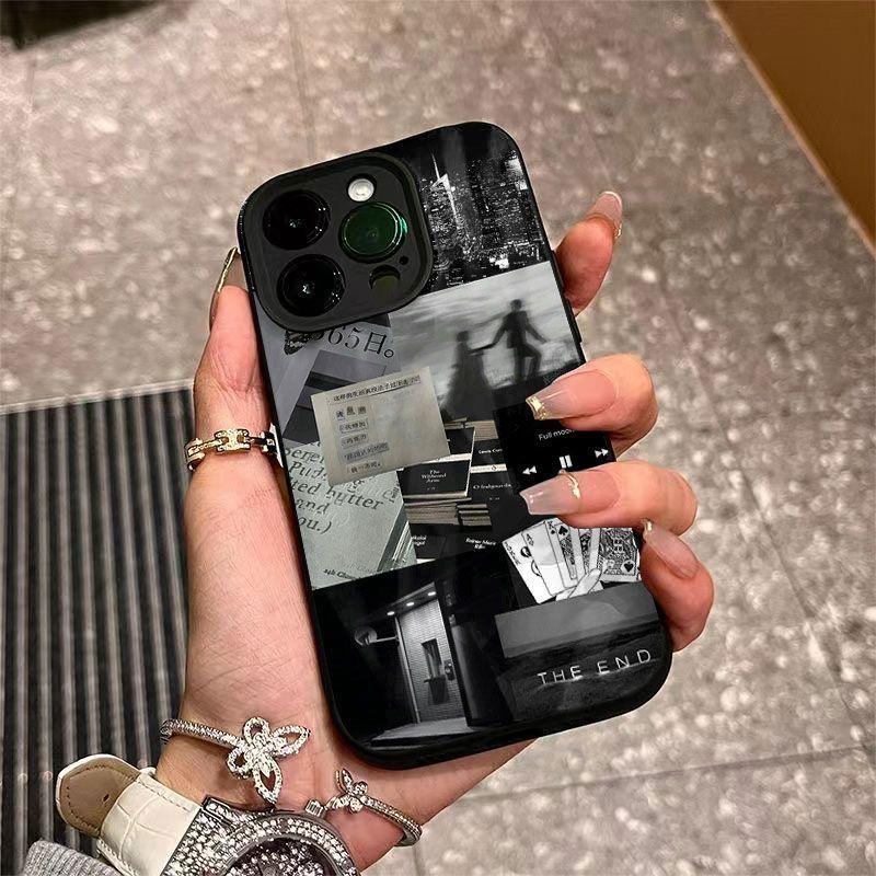 Mảnh vỡ cuộc sống Ốp lưng iPhone thiết kế nếp nhăn thời trang, chống va đập chống vân tay cho iPhone 18 17 16 15 14 13 Pro Max Plus 7 8 XS SE