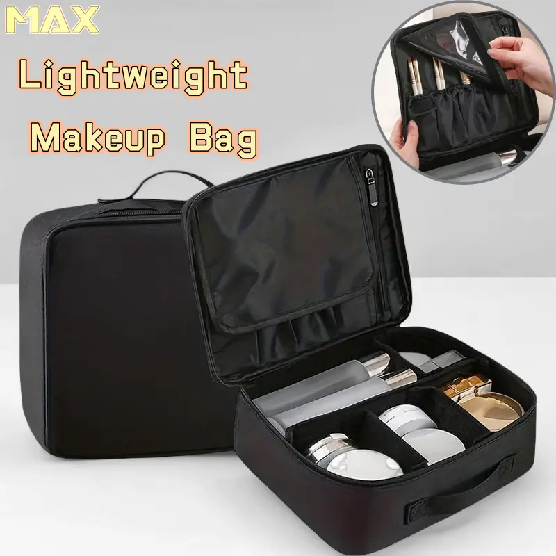 Túi Trang Điểm, Mới, Đa Chức Năng, Dung Tích Lớn, Túi Đựng Đồ Vệ Sinh Cá Nhân, Cầm Tay, Hộp Trang Điểm Du Lịch, Túi Lưu Trữ Vách Ngăn, Lưu Trữ Ngoài Trời