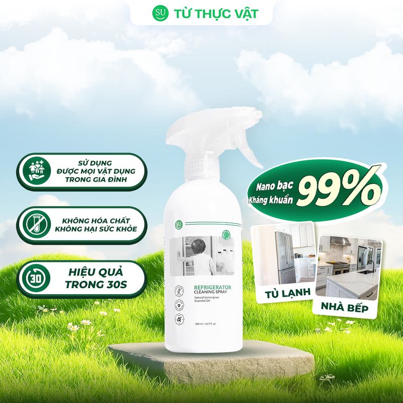 [QUÀ TẶNG HẤP DẪN - MUA 1 TẶNG 1 KHĂN LAU ĐA NĂNG] Xịt Tủ Lạnh SU Đa Năng – Làm Sạch Mọi Góc Nhà Bàn, Bếp, Tủ Lạnh, Thơm Mát