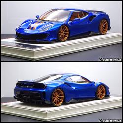 Ichilan Model Ferrari Novitec 488 Pista – Modellino Diecast Scala 1:64, Colore Viola