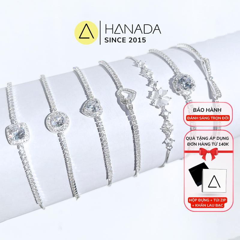 Tổng Hợp lắc tay bạc 925 Nguyên Chất Bảo Hành Đánh Sáng Miễn Phí Trọn Đời set trang sức bạc vòng tay dây rút Đính Đá Nhiều Mẫu Quà tặng sn bạn nữ vòng tay đẹp cho nữ Tùy Chỉnh HANADA