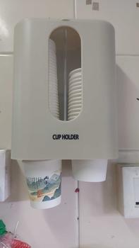 Product Review of Disposable Cup Holder Automatic Cup Dispenser Paper Cup Holder Water Cup Wall-mounted Storage Creative Storage Household Organizer from h**1 0