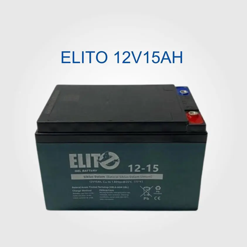 Aki Baterai Kering Vrla MF Elito 12v15Ah Sepeda Listik ,Ups 12v 15ah