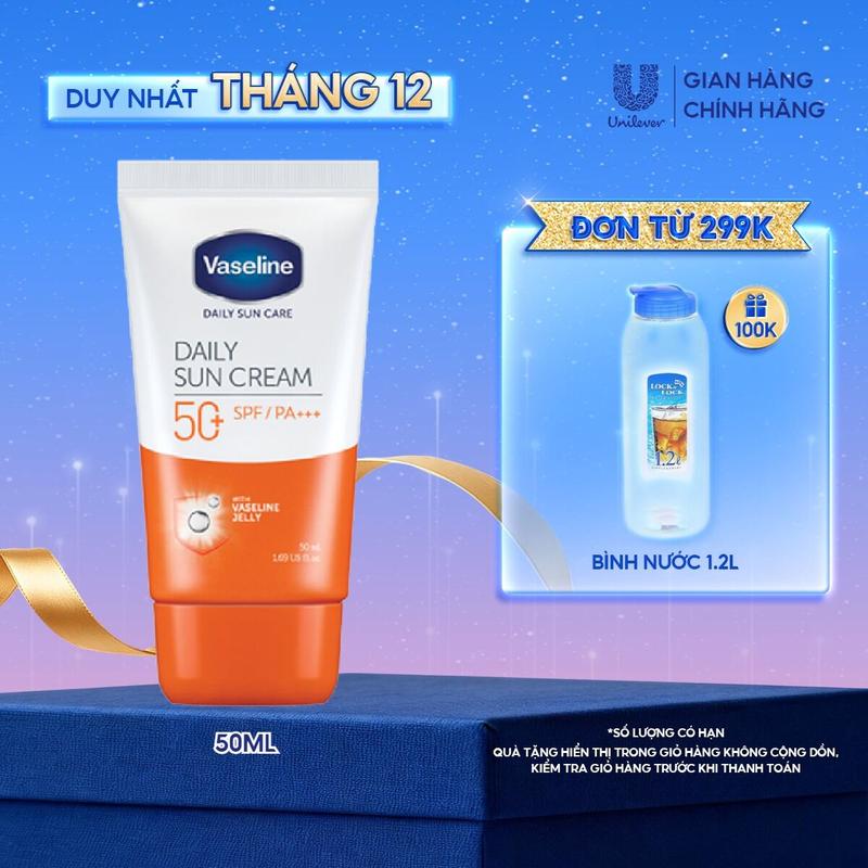  Kem chống nắng Vaseline hằng ngày 50ml  Daily  Dưỡng Body Sunscreen Dưỡng Da Body Nữ Sun Cream 
