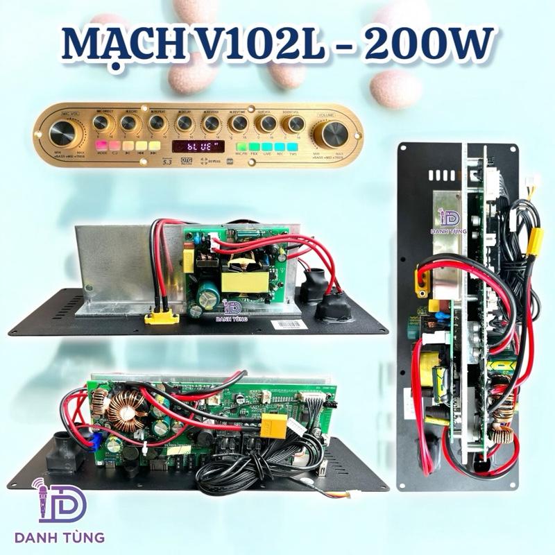 Siêu Phẩm Mạch V102L 200W, 2 Kênh Riêng Biệt, Echo, Delay, Reverb Sâu Nhuyễn Chuyên Ráp Loa Xách Tay