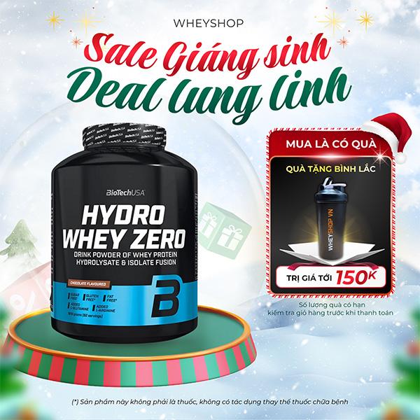 Bột Đạm Whey Hydro hỗ trợ phát triển cơ BioTechUSA Hydro Whey Zero 4 Lbs - WHEYSHOP HCM