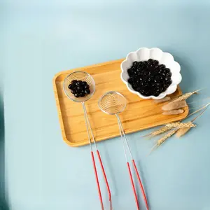 Saringan Sendok Boba - Sendok Cincau Topping Pearl Bubble Stainless Steel Anti Karat - Tanpa Bubble | Sendok Bobba 10cm | 8cm | 6cm | Termurah & Bisa COD