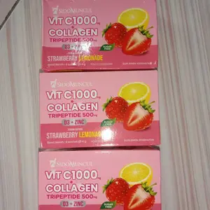 C+Collagen 3 Box Isi 18 Sachet - Minuman Collagen Tripeptide 500mg + Vit C 1000mg untuk Kesehatan Kulit dan Imunitas